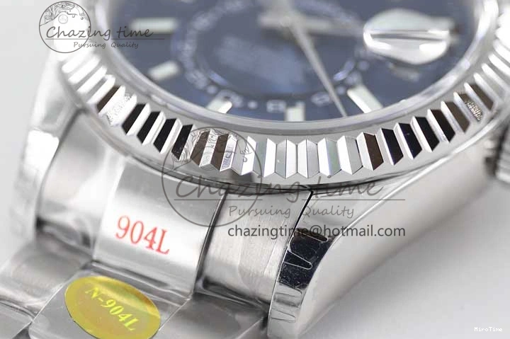 MiroTime 1222 FashionForward Sky-Dweller 326934 904L SS Noob 1:1 Best Edition Blue Dial on SS Bracelet Asian 23J to 2402